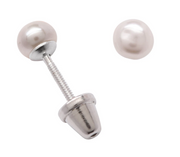 Sterling Silver White Pearl Earrings